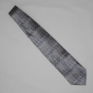 Croft & Barrow Silk Necktie - Gray Blue Pattern